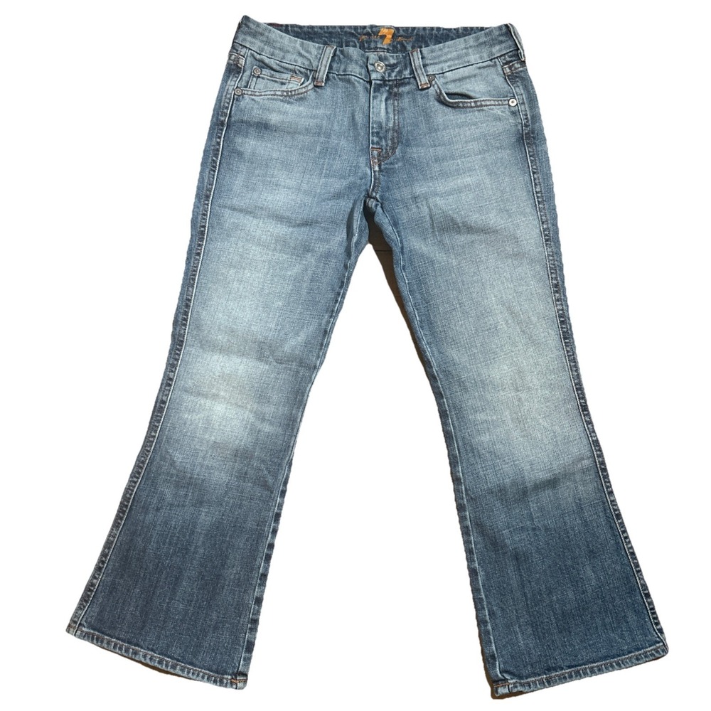 7 For All Mankind Jeans Women's 27 A Pocket Bootcut Low Rise Denim USA Cowboy
